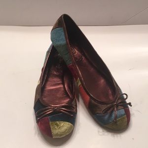 Coach Multi Color signature Velvet Flats